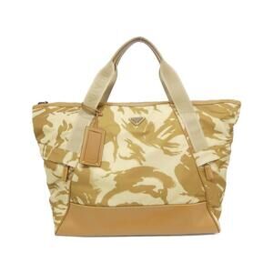 Prada Beige Brown Camo Re Leather Duffle Bag